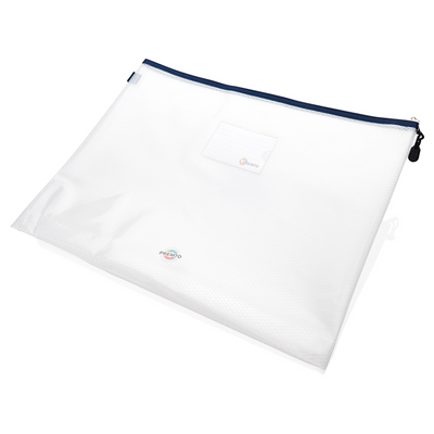 Premto A3 Ultramesh Expanding Wallet - Pearl-Mesh Wallet Bags-Premto|Stationery Superstore UK