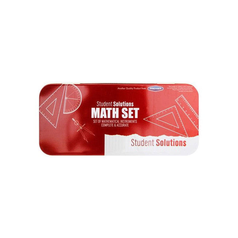 Student Solutions Maths Set - 8 Pieces - Red