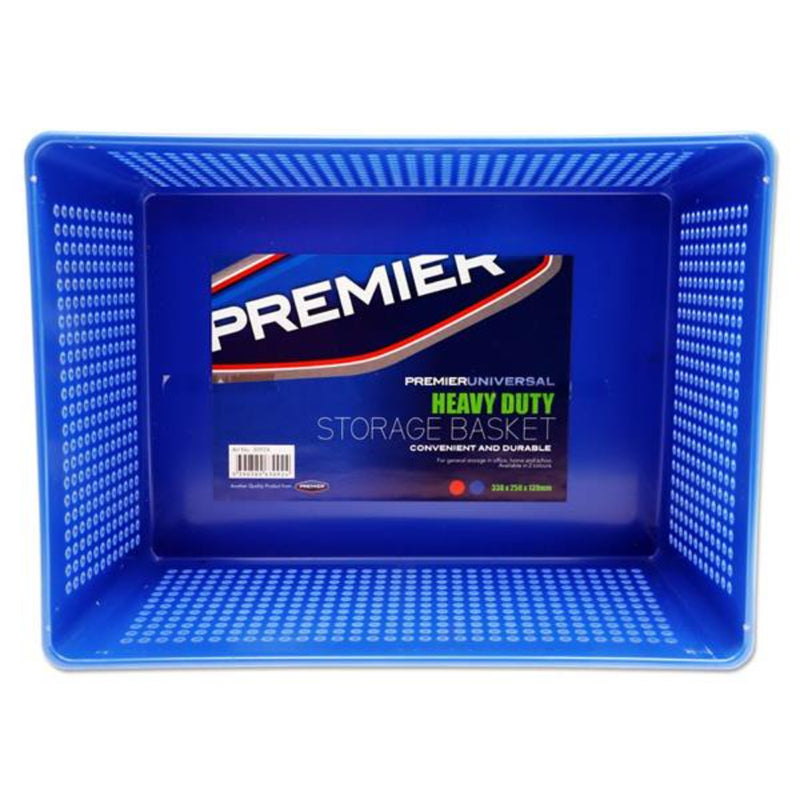 Premier Universal Heavy Duty Storage Basket - 338x250x139mm - Blue-Storage Boxes & Baskets-Premier Universal|Stationery Superstore UK