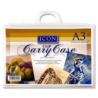 Icon A3 Carry Case with Handle-Art Storage & Carry Cases-Icon|Stationery Superstore UK