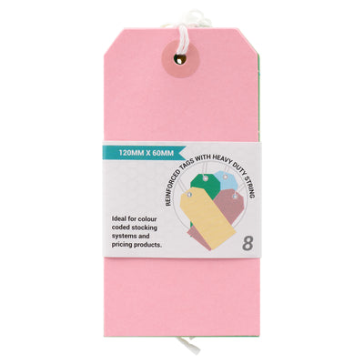 Concept Coloured Tie On Labels - Pack of 8