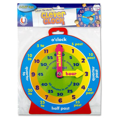 Clever Kidz 23cm Magnetic Clever Clock-Educational Games-Clever Kidz|Stationery Superstore UK