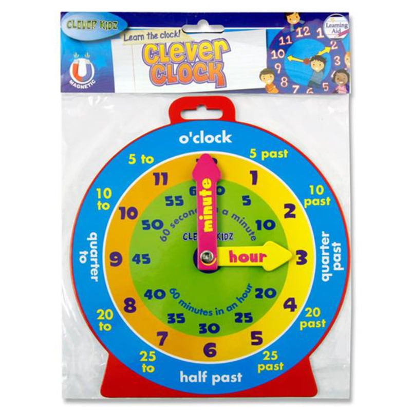 Clever Kidz 23cm Magnetic Clever Clock