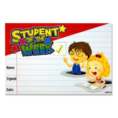 Clever Kidz Reward Certificates - Student of The Week - Pack of 25-Reward & Chore Charts-Clever Kidz|Stationery Superstore UK