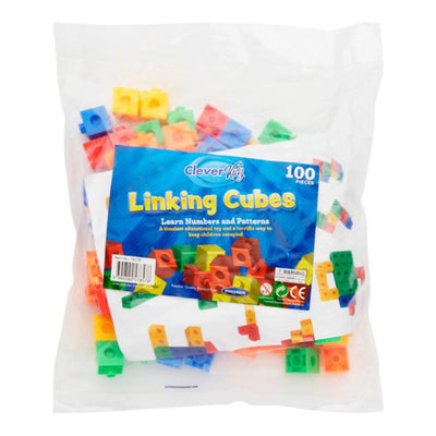 Clever Kidz Coloured Linking Cubes - Bag of 100-Educational Games-Clever Kidz|Stationery Superstore UK