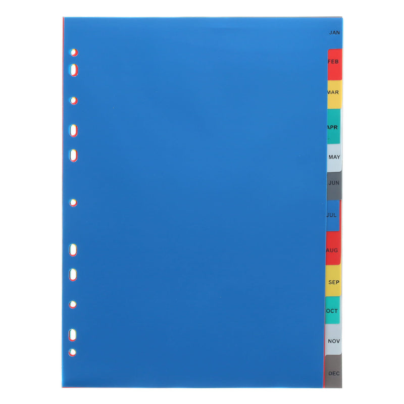 Concept A4 Monthly Subject Dividers - 12 Tabs-Page Dividers & Indexes-Concept|Stationery Superstore UK