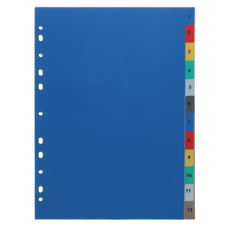 Concept A4 Numbered 1-12 Subject Dividers-Page Dividers & Indexes-Concept|Stationery Superstore UK