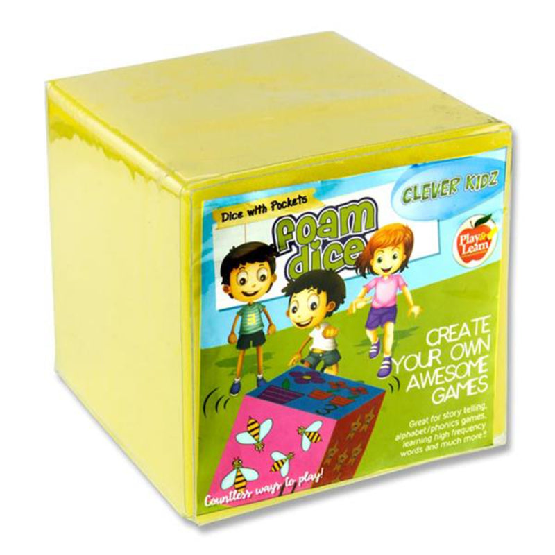 Clever Kidz 5 Create Your Own Games Foam Dice - 1 Dice with Pockets-Educational Games-Clever Kidz|Stationery Superstore UK