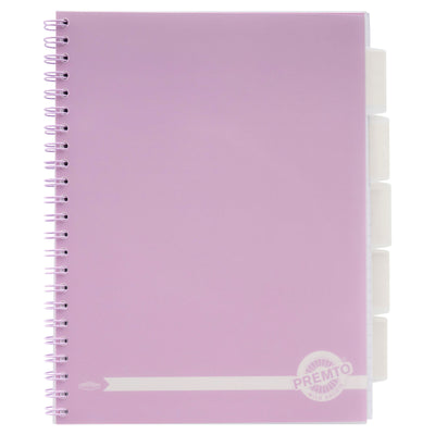 Premto Pastel A4 Wiro Project Book - 5 Subjects - 250 Pages - Wild Orchid-Subject & Project Books-Premto|Stationery Superstore UK