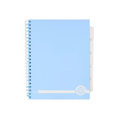 Premto Pastel A4 Wiro Project Book - 5 Subjects - 200 Pages - Cornflower Blue-Subject & Project Books-Premto|Stationery Superstore UK