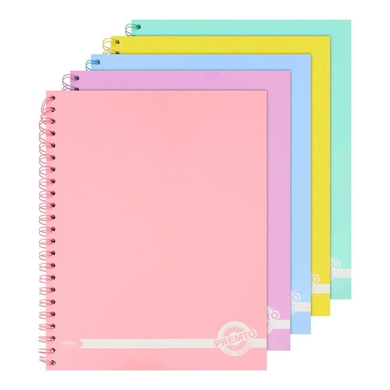 Premto Pastel A4 Wiro Notebook - 200 Pages - Mint Magic-A4 Notebooks-Premto|Stationery Superstore UK