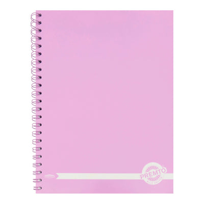 Premto Pastel A4 Wiro Notebook - 200 Pages - Wild Orchid-A4 Notebooks-Premto|Stationery Superstore UK