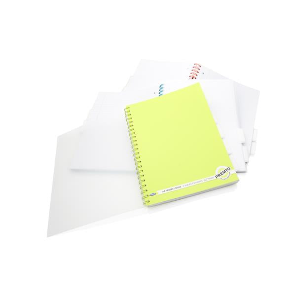 Premto A4 Project Book - 250 Pages - Neon - Salamander-Subject & Project Books-Premto|Stationery Superstore UK