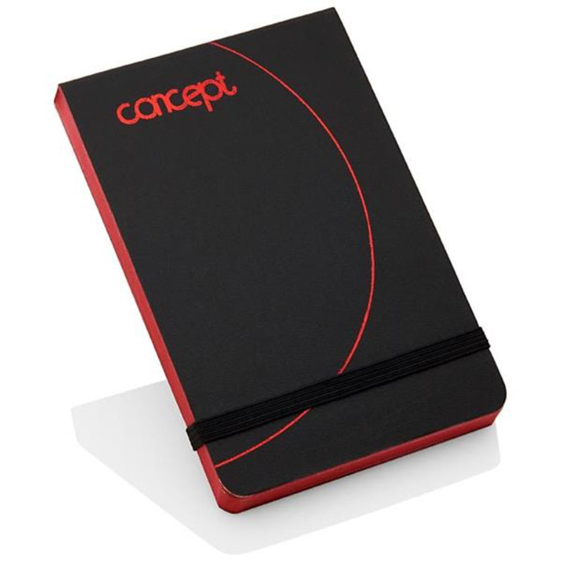 Concept A7 Little Black Flipover Notebook with Elastic Closure - 192 Pages-Assorted Notebooks-Concept|Stationery Superstore UK