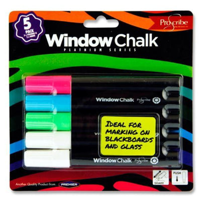 Pro:Scribe Window Chalk Markers - Pack of 5-Markers-Pro:Scribe|Stationery Superstore UK