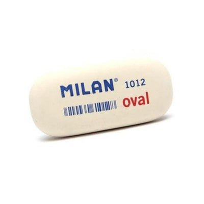 Milan 1012 Oval Eraser - White-Erasers-Milan|Stationery Superstore UK