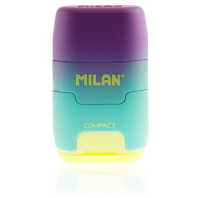 Milan Compact Twin Hole Sharpener & Eraser Sunset Purple-Sharpeners-Milan|Stationery Superstore UK