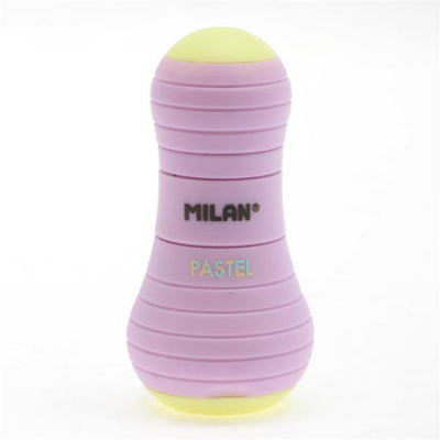 Milan Sway Sharpener/eraser Capsule Pastel Purple-Sharpeners-Milan|Stationery Superstore UK