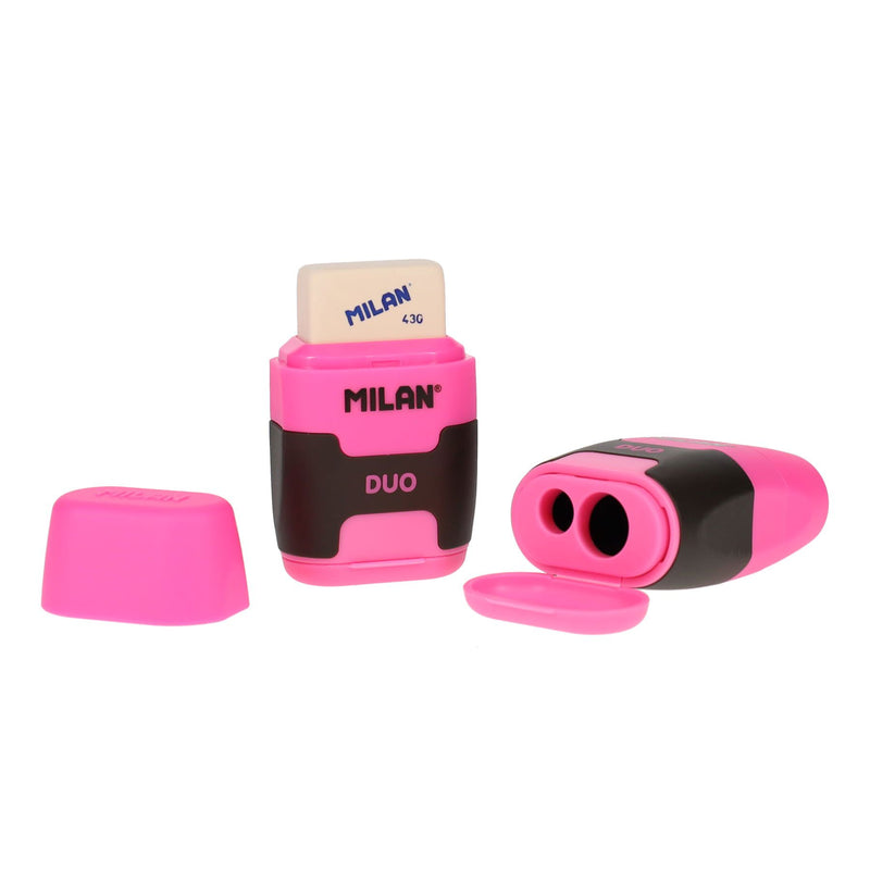 Milan Compact Touch Duo Eraser & Sharpener - Pink