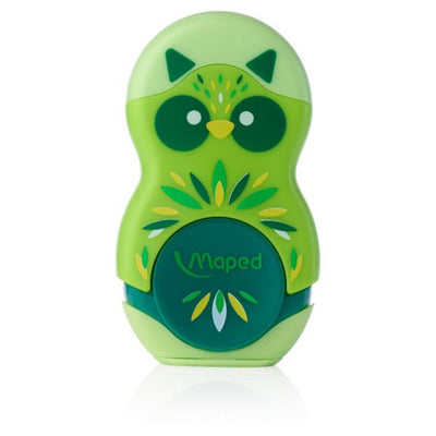 Maped Mini Cute Loopy Duo Sharpener & Eraser - Green-Erasers-Maped|Stationery Superstore UK