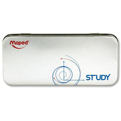Maped Study Maths Set in Metal Tin - 8 Pieces-Math Sets-Maped|Stationery Superstore UK
