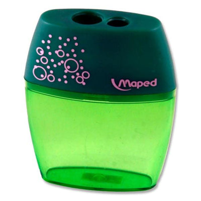 Maped Shaker Twin Hole Pencil Sharpener Green-Sharpeners-Maped|Stationery Superstore UK