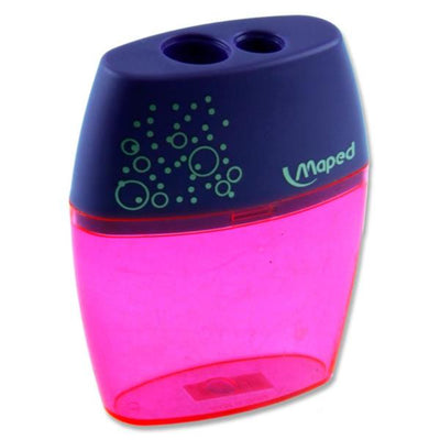 Maped Shaker Twin Hole Pencil Sharpener Pink-Sharpeners-Maped|Stationery Superstore UK