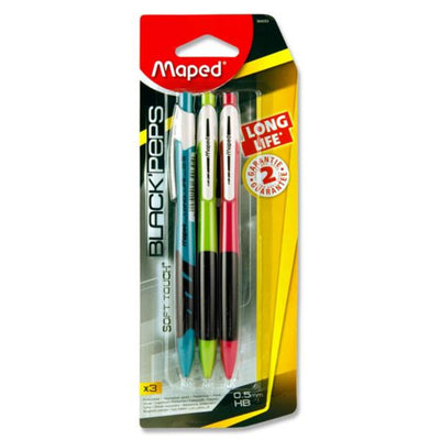 Maped Long Life 0.5mm Mechanical Pencils - Pack of 3-Pencils-Maped|Stationery Superstore UK