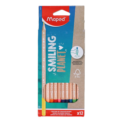 Maped Smiling Planet Colouring Pencils - Pack of 12-Colouring Pencils-Maped|Stationery Superstore UK