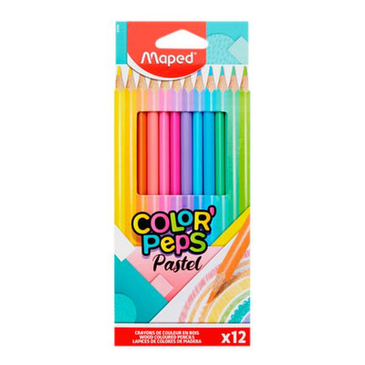 Maped Color'Peps Colouring Pencils - Pastel - Pack of 12-Colouring Pencils-Maped|Stationery Superstore UK