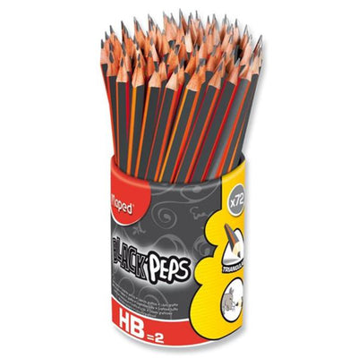 Maped Black'Peps Triangular HB Pencil-Pencils-Maped|Stationery Superstore UK