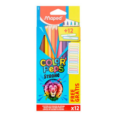 Maped Color'Peps Colouring Pencils & Labels - Pack of 12-Colouring Pencils-Maped|Stationery Superstore UK
