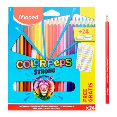 Maped Color'Peps Colouring Pencils & Labels - Pack of 24-Colouring Pencils-Maped|Stationery Superstore UK