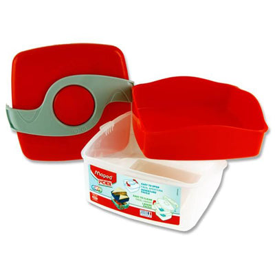 Maped Picnik Twist Sandwich Box - Red-Lunch Boxes-Maped|Stationery Superstore UK