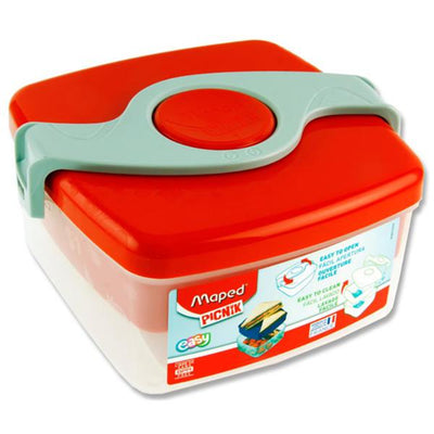 Maped Picnik Twist Sandwich Box - Red-Lunch Boxes-Maped|Stationery Superstore UK