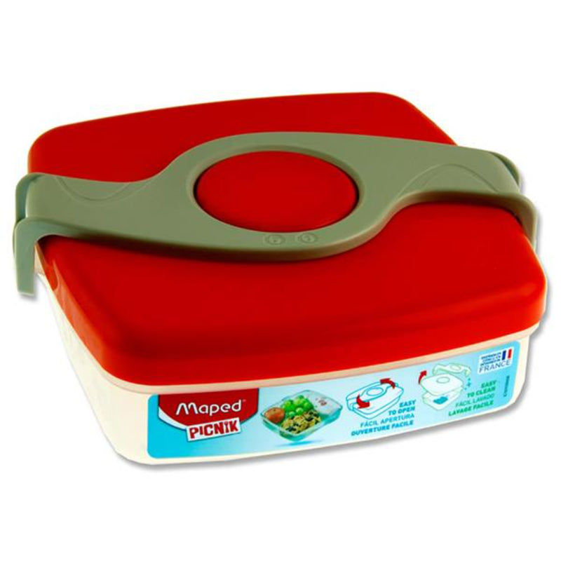 Maped Picnik 520ml Twist Snack Box - Red-Snack Boxes-Maped|Stationery Superstore UK