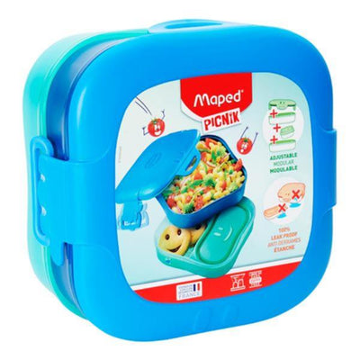 Maped Picnik Kids Leak Proof & Adjustable Lunch Box - Blue-Lunch Boxes-Maped|Stationery Superstore UK