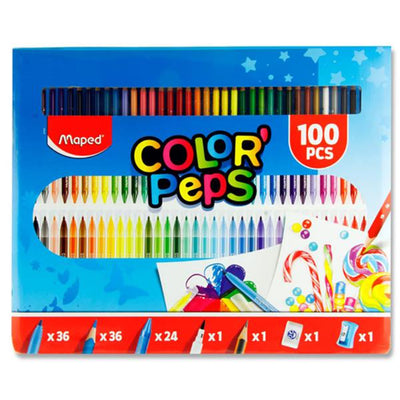 Maped Creativ Color'peps Colouring Kit - 100 Pieces-Creative Art Sets-Maped|Stationery Superstore UK