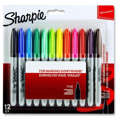 Sharpie Fine Tip Markers - Pack of 12-Markers-Sharpie|Stationery Superstore UK