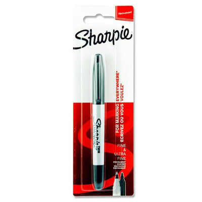 Sharpie Twin Tip Permanent Marker - Black-Markers-Sharpie|Stationery Superstore UK