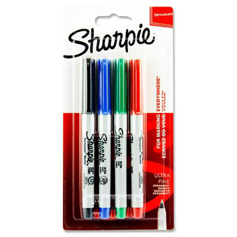 Sharpie Ultra Fine Markers - Pack of 4-Markers-Sharpie|Stationery Superstore UK