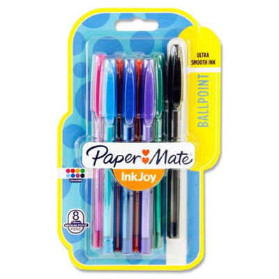 papermate-inkjoy-ultra-smooth-ballpoint-pens-medium-point-pack-of-8|Stationery Superstore UK