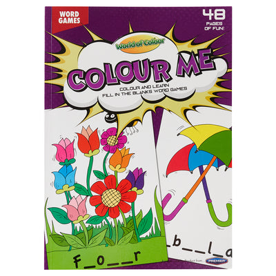 World of Colour A4 Perforated Colour Me Colouring Book - 48 Pages - Fun Activity-Kids Colouring Books-World of Colour|Stationery Superstore UK