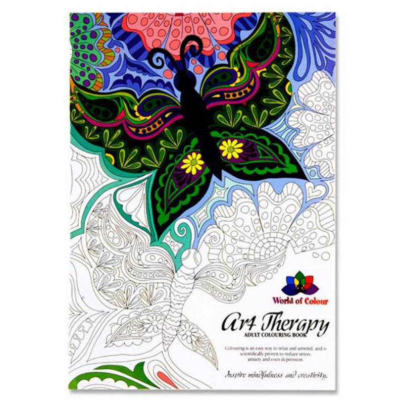 World of Colour Art Therapy Adult Colouring Book - 48 Pages-Adult Colouring Books-World of Colour|Stationery Superstore UK