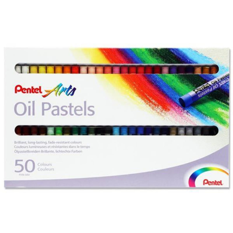 Pentel Arts Oil Pastels - Box of 50-Pastels-Pentel|Stationery Superstore UK