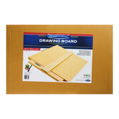 Premier Universal 14x20 Wooden Drawing Board with Wooden T-Square & Carry Handle-Drawing Boards-Premier Universal|Stationery Superstore UK