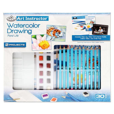 royal-langnickel-art-instructor-2-project-art-set-watercolour-drawing-30-pieces|Stationery Superstore UK