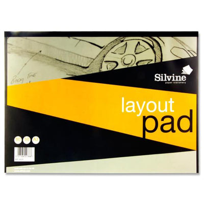 Silvine A3 Layout Pad - 50gsm - 80 Sheets-Drawing & Painting Paper-Silvine|Stationery Superstore UK