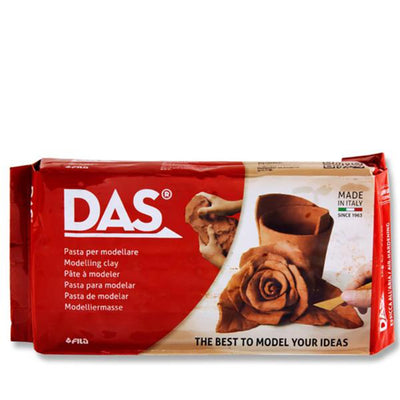 DAS Air Hardening Modelling Clay - Terracotta - 1kg-Modelling Clay-DAS|Stationery Superstore UK