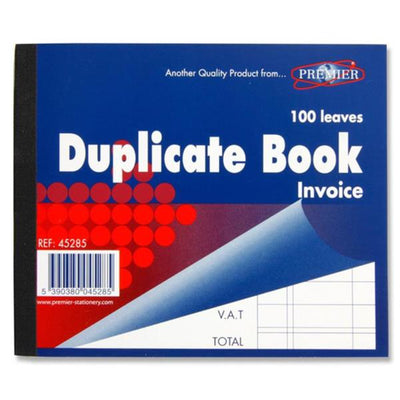 Premier 4x5 Invoice Duplicate Book - 100 Leaves-Carbon Paper-Premier|Stationery Superstore UK